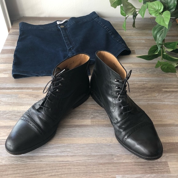 Mezlan Shoes - Mezlan Black Leather Boots Size 8